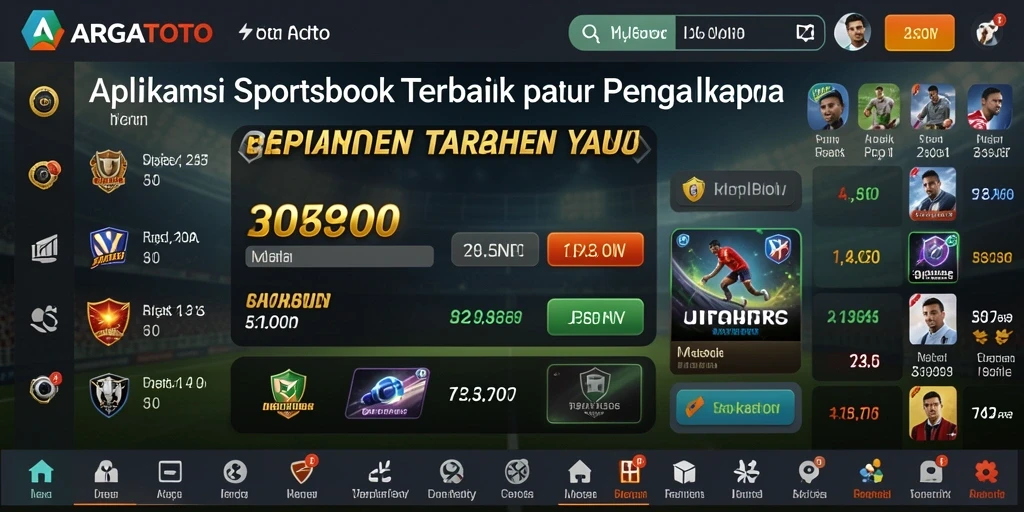 Tampilan screenshot utama ARGATOTO yang menampilkan taruhan langsung.