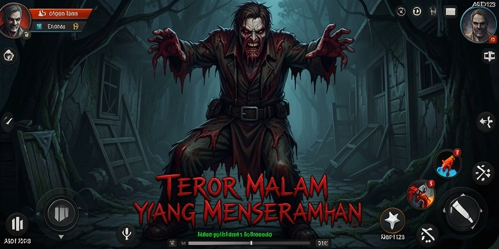 Tangkapan layar menunjukkan momen mencekam dalam gameplay ASD123.