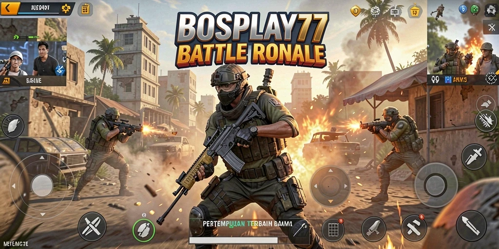 Gameplay seru dalam pertempuran Battle Royale yang mendebarkan.