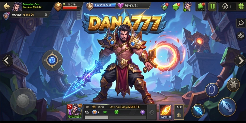 Tangkapan layar gameplay DANA777 dengan petualangan di dunia MMORPG.