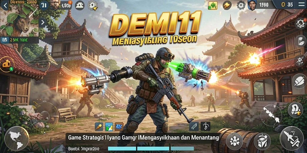 Tampilan gameplay strategis yang mendebarkan di DEMI11.