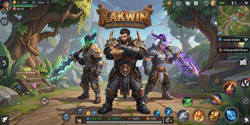 Tampilan seru dan menantang dalam gameplay ARPG KAKWIN.