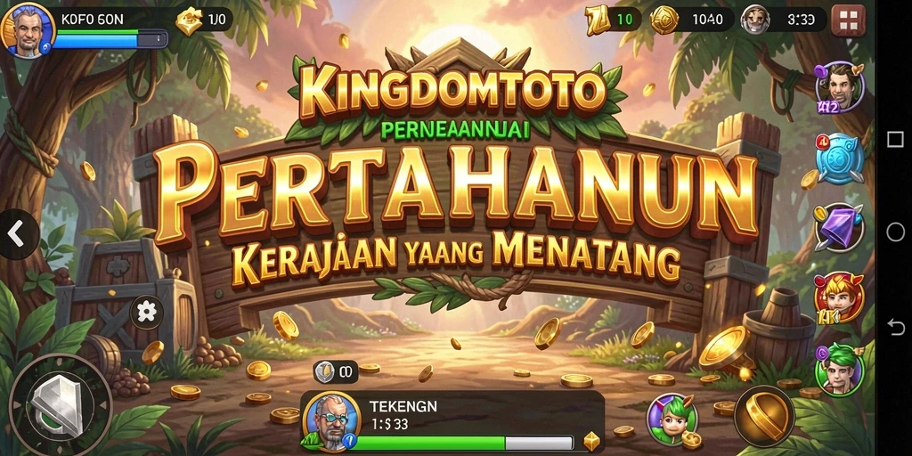 Tangkapan layar menunjukkan gameplay seru dalam KINGDOMTOTO Tower Defense.