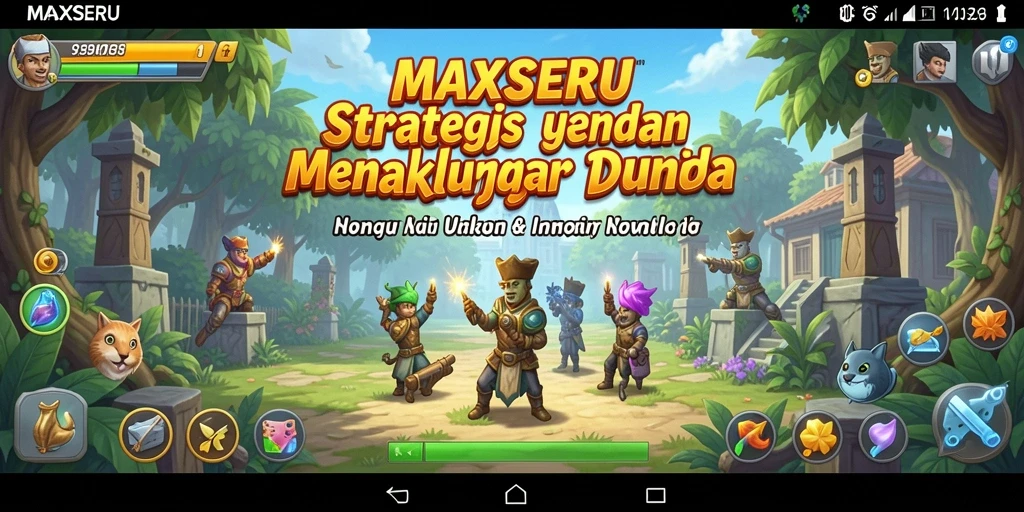 Tampilan gameplay MAXSERU yang mendebarkan dan penuh strategi.
