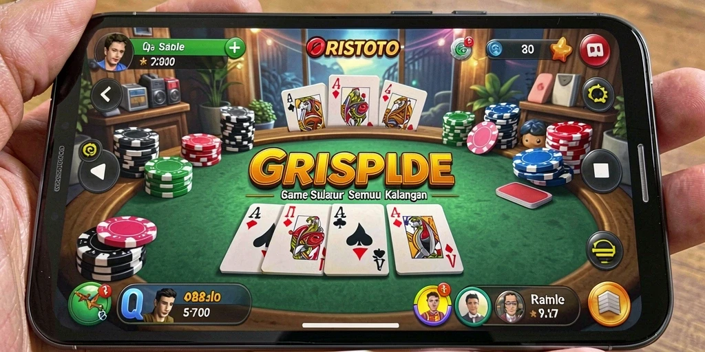 Tampilan screenshot ORISTOTO dengan gameplay seru Gaple.