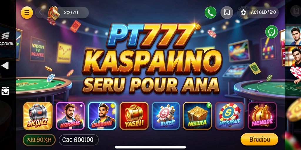 Tampilan gameplay seru di PT777 dengan berbagai permainan Kasino.