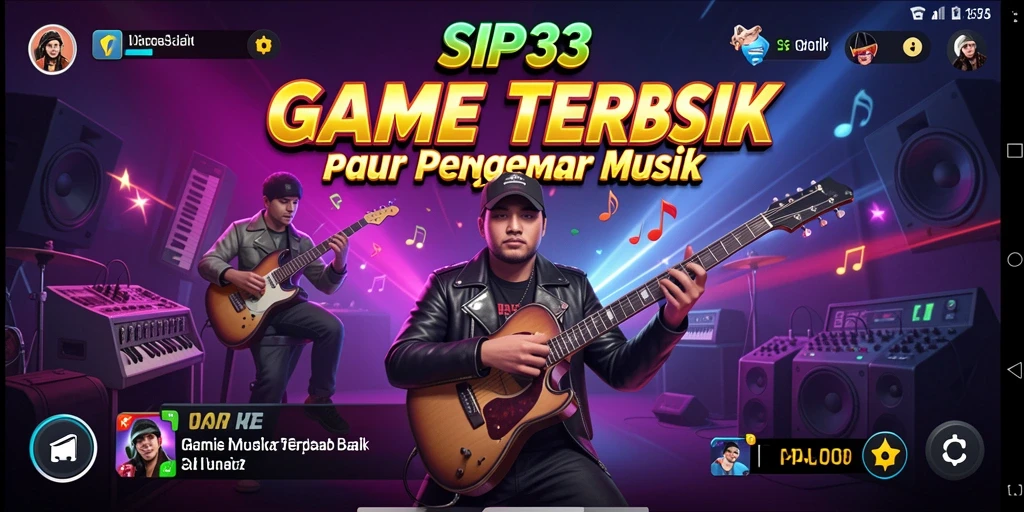 Screenshot SIP33 menampilkan pengalaman gameplay musik yang seru.