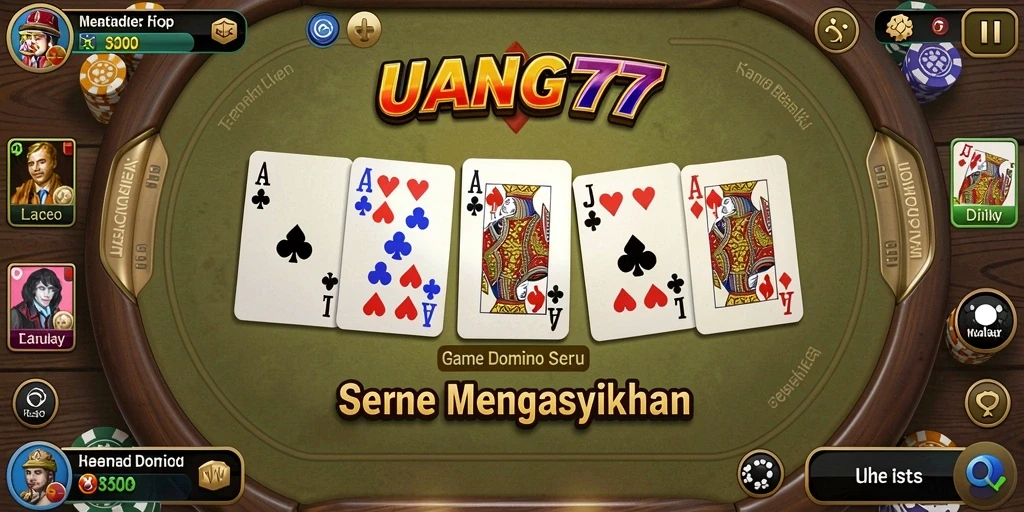 Tampilan menarik dari gameplay Domino UANG77