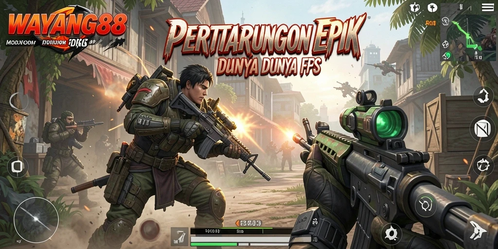 Tampilan screenshot menunjukkan aksi pertarungan di WAYANG88.